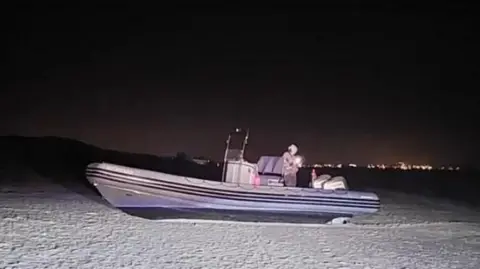 National Crime Agency Image of boat seized by Belgian police