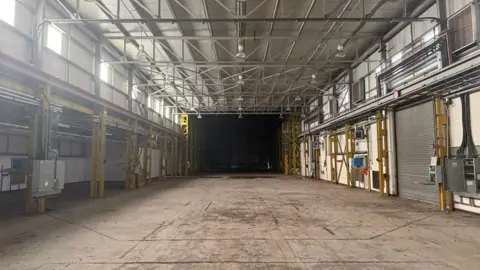 Keir MacKenzie/BBC The interior of the former government forensic and ballistics site, Fort Halstead near Sevenoaks, Kent.