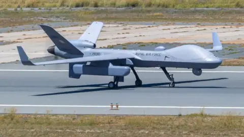 A Protector RG Mk1, a next generation remotely piloted aircraft used by the RAF