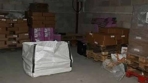 Lancashire Police Industrial unit where Gouda containing cocaine was found