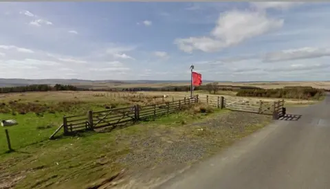 Google Red flag near Otterburn training camp