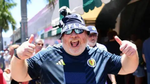 Image shows Scotland fan in Miami