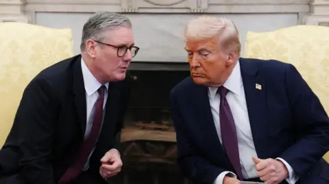 PA Image shows President Donald Trump and Prime Minister Sir Keir Starmer in the Oval Office at the White House in Washington DC on 27 February 2025
