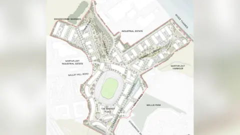 Gravesham Borough Council Map of the Northfleet site