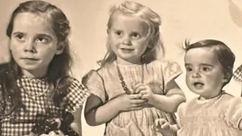 Jenny Read Jenny, Wendy and Christina Read as children. It's a black and white photo.