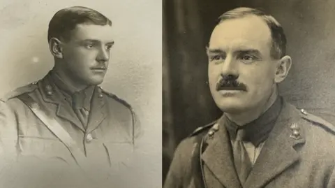 Wiltshire & Swindon History Centre Two black & while pictures of Jack Parham in uniform, one younger and one older