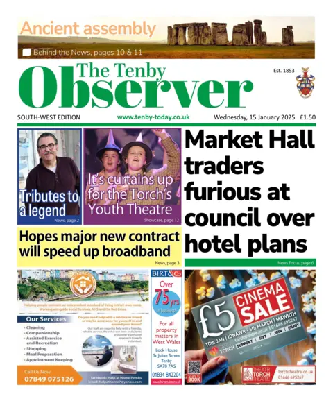 Tenby Observer Tenby Observer front page