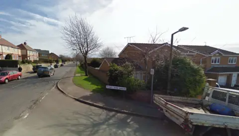 Google  Google Street View image showing the junction of Stoney Bank Drive and Station Road in Kiveton Park