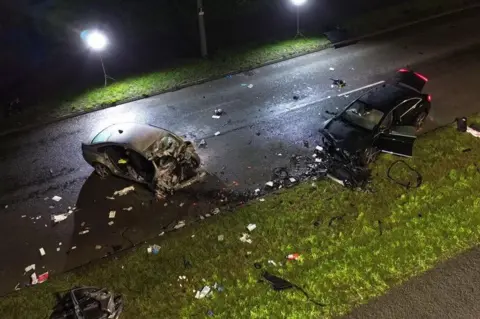 Thames Valley Police Aerial view of the crash