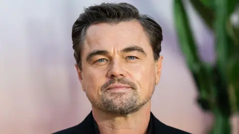 Getty Images Leonardo DiCaprio attends the "One Battle After Another" London Premiere at Odeon Luxe Leicester Square on September 16, 2025 in London, England