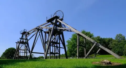 Ian Castledine The timber colliery winch and headstocks 