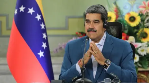 Reuters Venezuela's President Nicolas Maduro smiles during an event, in Caracas, Venezuela August 8, 2024.