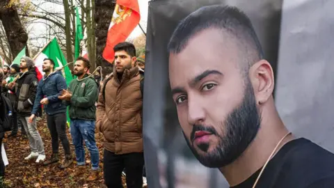 Getty Demonstrators call for release of Toomaj Salehiin the Netherlands, December 2022
