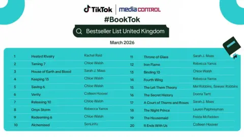 TikTok BookTok bestseller list 