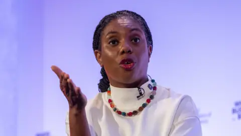 Kemi Badenoch, leader of the Conservatives, shown speaking at a business conference in June 