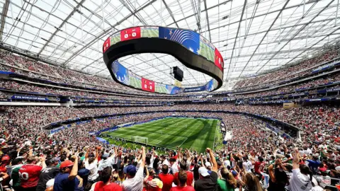 A wide view of Los Angeles Stadium