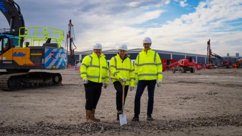 Ground breaking at new factory