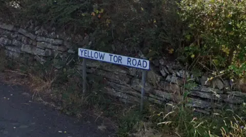 Google Maps A signpost reading Yellow Tor Road