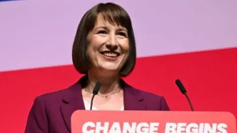 Getty Images Chancellor Rachel Reeves delivers her speech to the Labour Party conference in September 