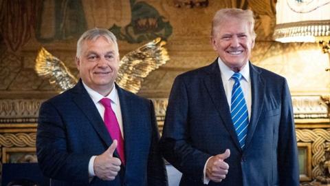 Viktor Orban with Donald Trump