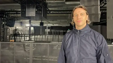 Managing director of Luke Huxham prepares Drumsheds for thousands of guests