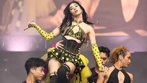 Sophia Laforteza of KATSEYE performs onstage at the 2026 Governors Ball Music Festival held at Flushing Meadows Corona Park on 5 June 2026 in New York.
