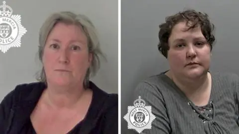 Police mugshots of Adriana Orme and Holly Le Gresley