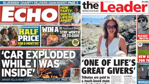 South Wales Echo and Wrexham Leader newspapers