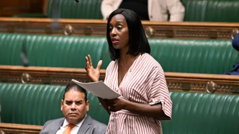 House of Commons Florence Eshalomi speaks during a debate in the House of Commons