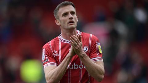 Andy King claps the Bristol City fans after a game