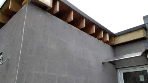 Jan Shrapnell Exterior shot of unfinished extension building