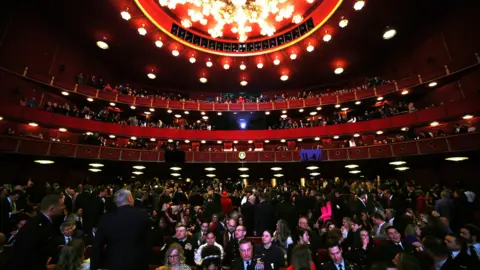 Audience members await screening of the documentary film Melania at The Kennedy Center on January 29, 2026