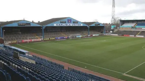 BBC A general view of Brunton Park in Carlisle