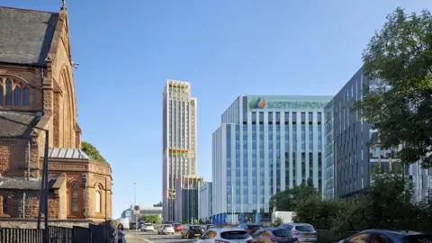 Watkin Jones Artist's impression of a tower in Glasgow