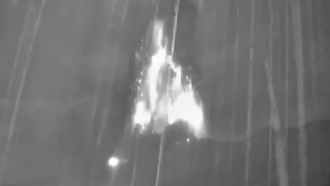 Mount Kanlaon volcano erupting - Thermal Image