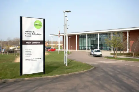 BBC A picture of Central Bedfordshire Council Headquarters in Chicksands.