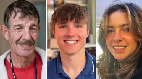 Supplied A composite image of headshots of Ian Coates, Barnaby Webber and Grace O'Malley-Kumar
