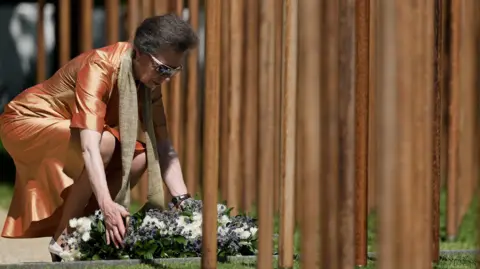 PA Media Princess Anne paid floral tributes at Cape Town Labor Corps Memorial