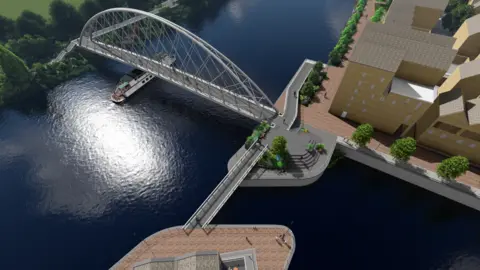 Nottingham City Council An artist's impression of the new bridge