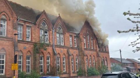 A fire at a former school in Balsall Heath
