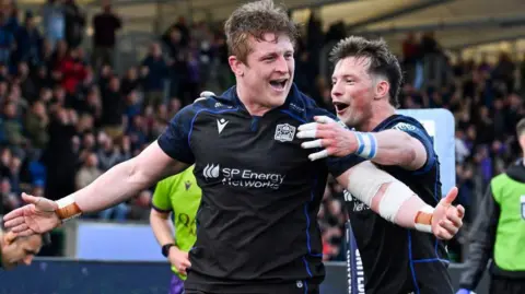 Johnny Matthews scored two of Glasgow's six tries
