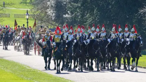 Getty Images A Sovereign's Escort of the Household Cavalry 