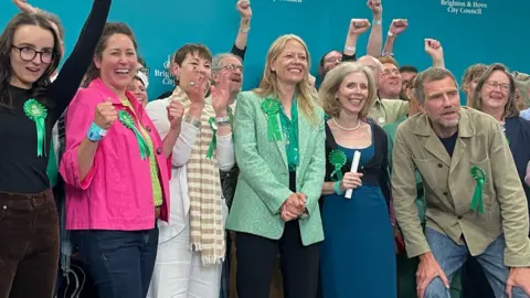 PA Media Green Party celebrate