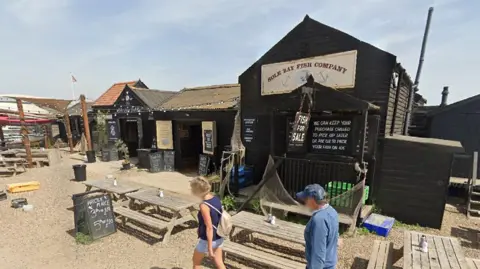 Google Maps Sole Bay Fish Company in Southwold