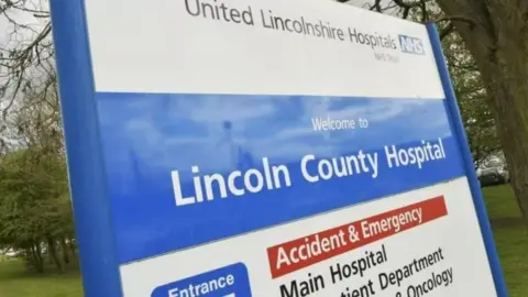 Local Democracy Reporting Service Lincoln Hospital sign