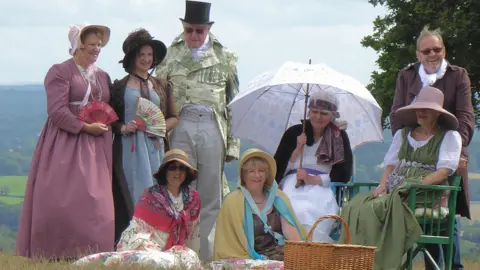 Leatherhead Museum volunteers in Regency dress