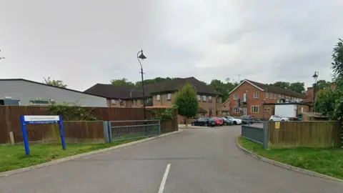 Google street view image of the entrance of a school. 