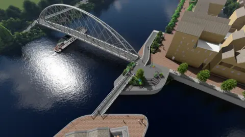 Nottingham City Council An artist's impression of the new bridge
