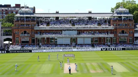 PA Media A general view as India appeal during day one of the Third Rothesay Men's Test at Lord's, London.