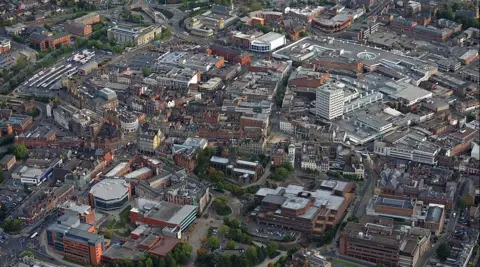 David Goddard Aerial view of the city of Wolverhampton